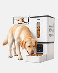 Automatic Dog Feeder Large Breed: 12L/50 Cup Capacity for Kibble up to 20mm